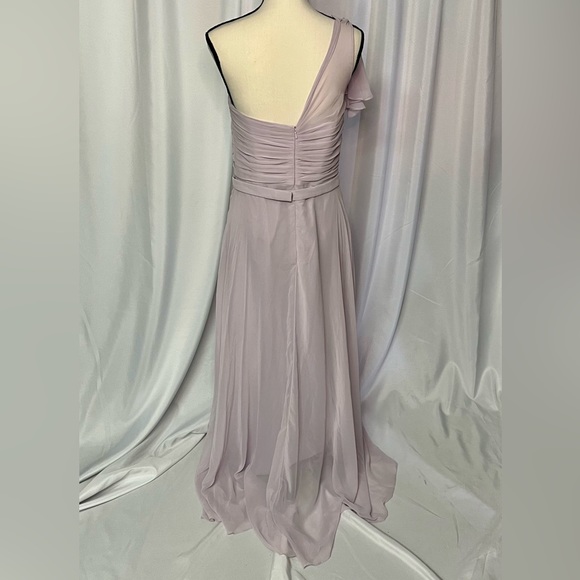 Jenny Packham Lux Chiffon One Shoulder Floor Length Bridesmaid Dress - size 12 - Picture 4 of 12